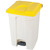 Plastic Pedal Operated Recycling Bin - 45 Litre - White with Green Lid