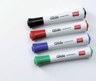 Nobo Glide Whiteboard Marker Bullet Tip 3mm Line Assorted Colours (Pack 4)