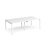 Adapt rectangular boardroom table 2400mm x 1200mm - white frame and white top