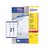Avery Laser Address Label 63.5x38.1mm 21 Per A4 Sheet White (Pack 10500 Labels)