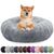 BLUZELLE Dog Bed for Medium Size Dogs, 32" Donut Dog Bed Washable, Round Dog Pillow Fluffy Plush, Calming Pet Bed Removable Mattress Soft Pad Comfort No-Skid Bottom Pink