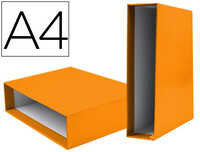 Caja Archivador Liderpapel de Palanca Carton Din-A4 Documenta Lomo 82Mm Color Naranja