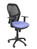 Silla Operativa de oficina modelo Jorquera malla negro asiento azul claro