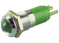 LED-Signalleuchte, 12 V (DC), grün, 70 mcd, Einbau-Ø 14 mm, RM 7.2 mm, LED Anzah