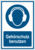 Kombischild - Gehörschutz benutzen, Blau, 37.1 x 26.2 cm, Folie, Selbstklebend