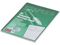 Staples Recycled telefoon notitieblok A5, Nederlands (pak 2 x 50 vel)