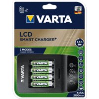 Batterieladegrät LCD Smart Charger+ inklusive 4 Akkus AA