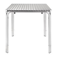 Bolero Square Table Made of Stainless Steel and Aluminium - 720X700X700mm