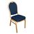 Bolero Banquet Chairs in Blue and Gold Aluminium with Arched Back - Pack of 4