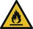 Bodenmarkierung - Warnung vor feuergefährlichen Stoffen, Gelb/Schwarz, 40 cm