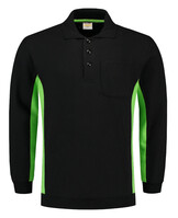 Tricorp polosweater Bi-Color - Workwear - 302001 - zwart/limoen groen - maat S