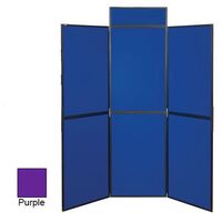 Lightweight folding display panel kit - 7 panel and table top, purple