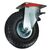 Pneumatic tyred swivel castor with total-stop brake, steel centre