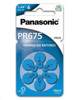 Panasonic 1.4V PR675/6LB Cink-levegő hallókészülék elem (6db / csomag) (PR-675(44)/6LB)