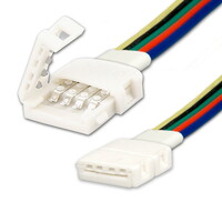 Clip-Verbinder mit Kabel (max. 5A) für 5-pol. IP20 Flexstripes mit Breite 12mm, Pitch-Abstand >12mm