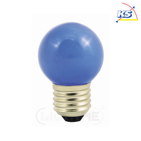 LED Deko-Mini-Globe G45, IP44, E27, 1W Blau / matt
