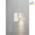 Außen-Wandstrahler MODENA DOWN, mit Öffnung für seitlichen Lichtanteil, GU10 max. 35W, Weiß, Aluminium / Acrylglas klar