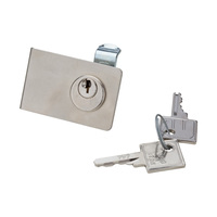 Chrome Plated Panel Connectors | door lock for drilled doors includes key