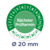 Prüfplaketten, ø 20 mm, Kleinpackung, 120 Prüfplaketten / 8 Bögen