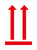Symbol Warn-Etiketten Symbol: Hier oben, im Kartonspender, 74 x 100 mm, 1 Rolle/200 Etiketten, rot