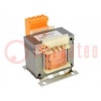 Transformer: mains; 50VA; 230VAC; 24V; Leads: terminal block; IP00