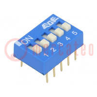 Switch: DIP-SWITCH; Poles number: 5; ON-OFF; 0.025A/24VDC; Pos: 2