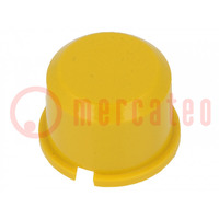 Touche; rond; jaune; Ø9,6mm; plastique; MEC1625006,MEC3FTH9