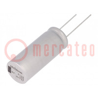 Condensatore: elettrolitico; low ESR; THT; 9100uF; 25VDC; Ø16x40mm