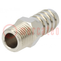 Push-in fitting; connector pipe; nickel plated brass; 12mm