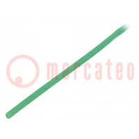 Insulating tube; silicone; green; Øint: 2mm; Wall thick: 0.4mm