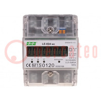 Counter; digital,mounting; for DIN rail mounting; LCD; Inom: 5A