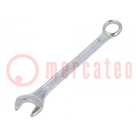 Wrench; combination spanner; 15mm; steel