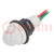 Indicator: LED; prominent; red/green; 230VAC; Ø13mm; leads 300mm