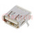 Socle; USB A; sur PCB; THT; PIN: 4; angulaires 90°; blindés; USB 2.0