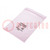 Protection bag; ESD; L: 305mm; W: 254mm; Thk: 50um; polyetylene; pink