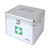 HMF 14702-09 Medizinkoffer, Erste Hilfe Koffer, Aluminium, 30 x 25 x 25 cm, Arzneikoffer, silber