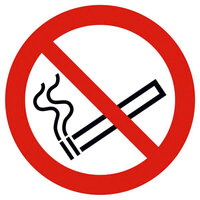 Verbotsschild - Verbotszeichen Rauchen verboten Alu, Größe: 31,5 cm DIN EN ISO 7010 P002 ASR A1.3 P002
