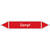 Rohrleitungskennz/Pfeilschild auf Bogen Gr2 Dampf(rot), Folie gest,7,5x1,6cm Version: P2006 DIN 2403 - Dampf P2006