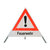 Safety Faltsignal, verschiedene Symbole mit Verbotszeichen, Höhe 70 cm Version: 31 - Symbol Achtung, Text Feuerwehr