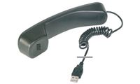DIGITUS USB Telefonhörer, schwarz, Plug & Play (11002027)