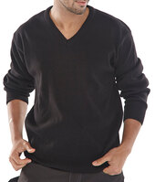 Beeswift Acrylic V-Neck Sweater Black XL