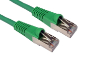 Cables Direct 1m CAT6a, M - M networking cable Green S/FTP (S-STP)