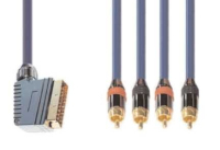 e+p VC 870 SCART-Kabel 1,5 m SCART (21-pin) + 4xRCA Blau