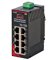 Red Lion SL-8ES-1 network switch Unmanaged Fast Ethernet (10/100) Black, Red