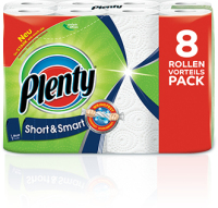 Plenty Short & Smart Papiertuch 74 Blätter Papier Weiß