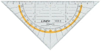 Linex 1616G 45° driehoek Polystyreen Transparant, Geel 1 stuk(s)