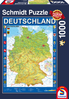 Schmidt Spiele 58287 kirakós játék 1000 db Térképek