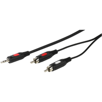 Vivanco 46031 Audio-Kabel 2,5 m 2 x RCA 3.5mm Schwarz, Rot, Weiß
