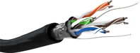 Goobay CAT 5e Outdoor Network Cable, F/UTP, black, 100m