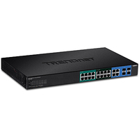 Trendnet TPE-204US network switch Managed L2/L3/L4 Gigabit Ethernet (10/100/1000) Power over Ethernet (PoE) 1U Black